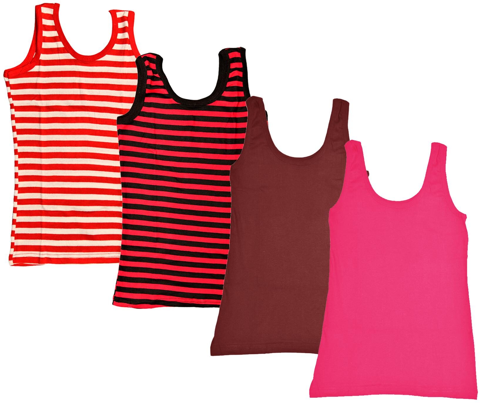 

Indiweaves Women Multi Regular fit U neck Cotton Tank top