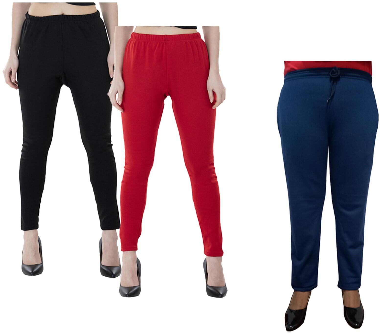 

Indiweaves Women Regular fit Fleece Solid Track pants - Multi