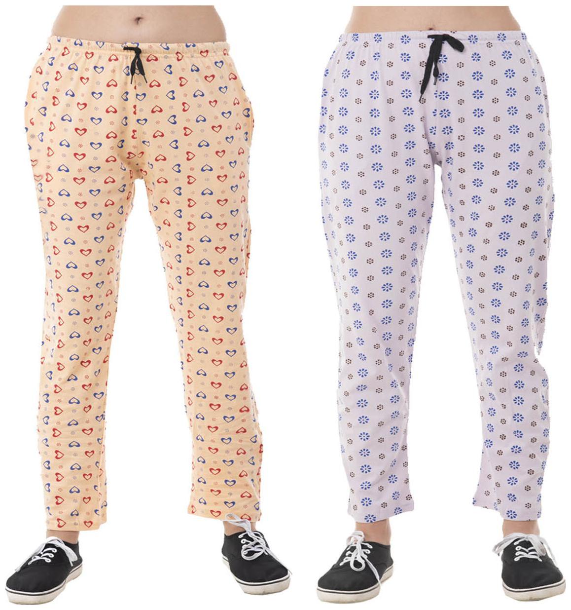 

Indiweaves Women Regular fit Cotton Printed Track pants - Multi