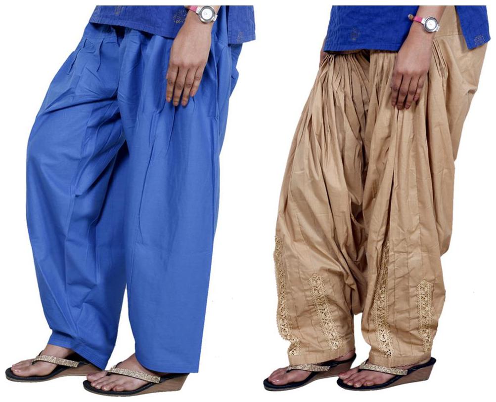 

Indiweaves Cotton Patiala - Multi