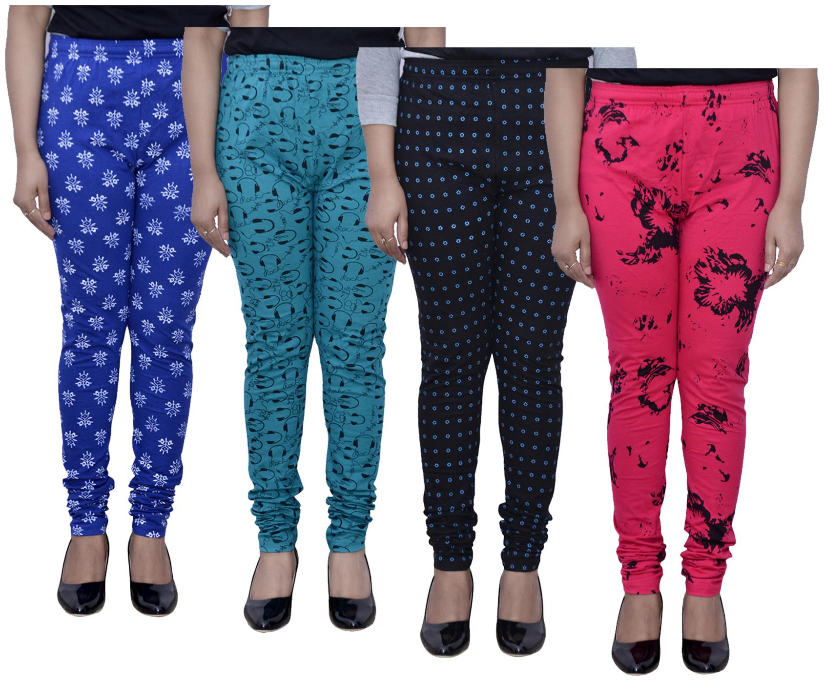 

IndiWeaves Women Cotton Printed leggings Multi color