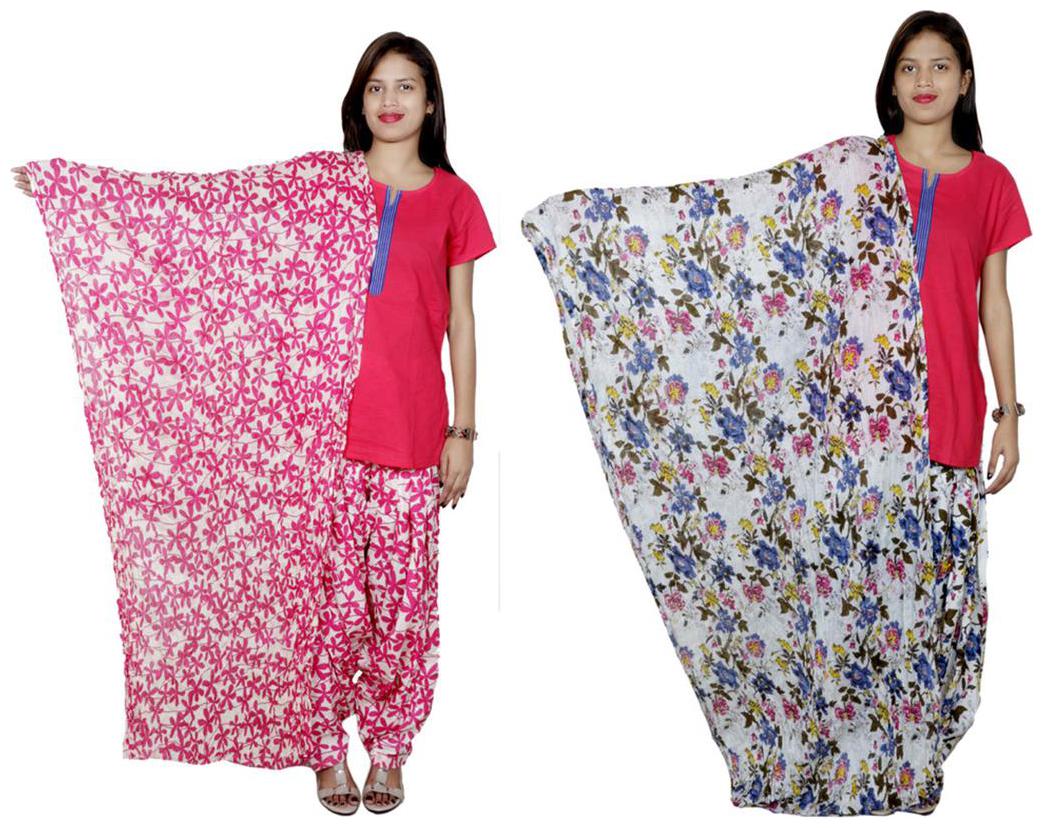 

Indiweaves Cotton Patiala Salwar With Dupatta Combo