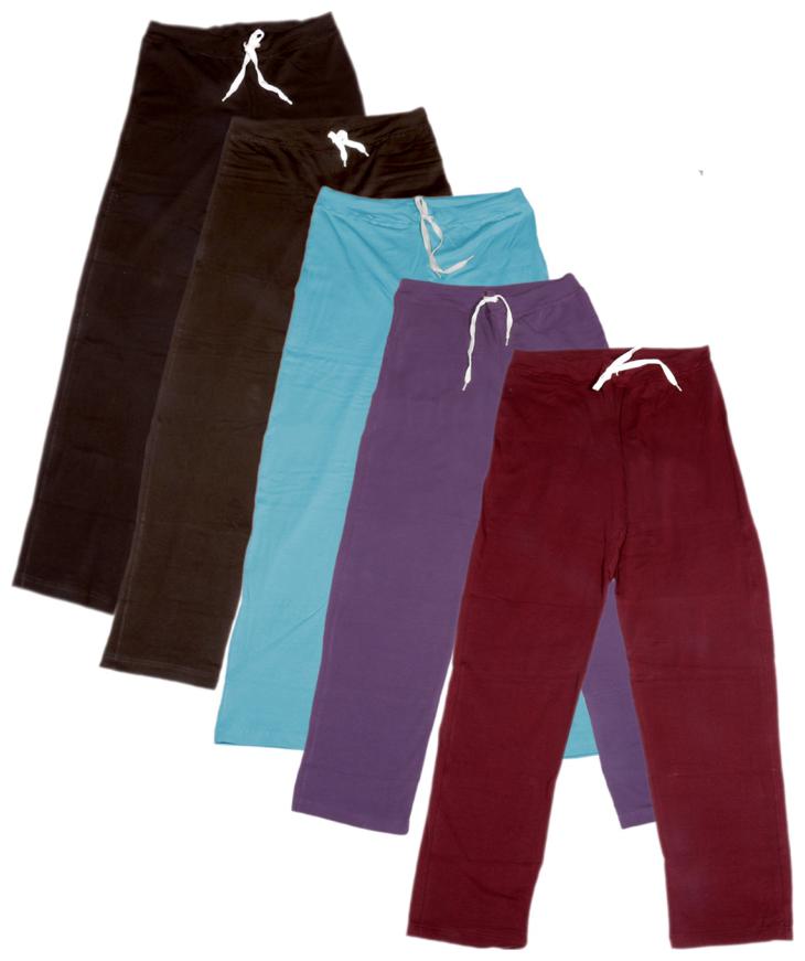 

IndiWeaves Women s Stretchable Premium Cotton Lower Track Pant (Pack of 5)