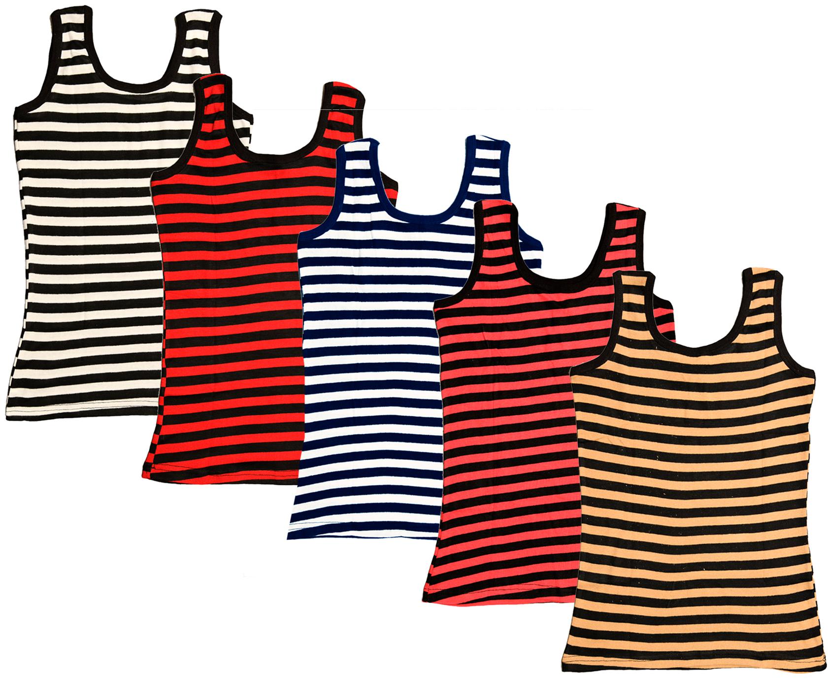 

Indiweaves Women Multi Regular fit U neck Cotton Tank top