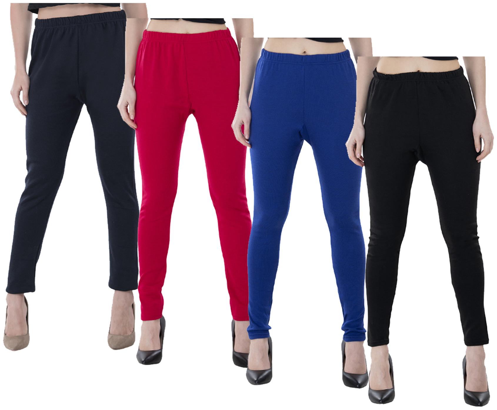 

IndiWeaves Women Warm Wollen Lycra Legging (Pack of 4)