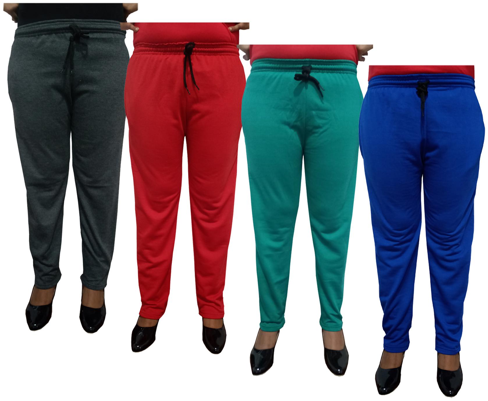 

Indiweaves Women Regular fit Fleece Solid Track pants - Multi