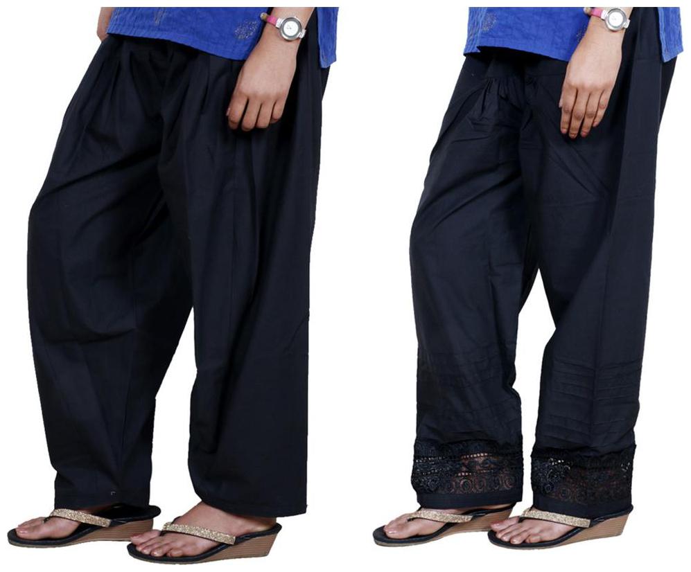 

Indiweaves Cotton Salwar - Black
