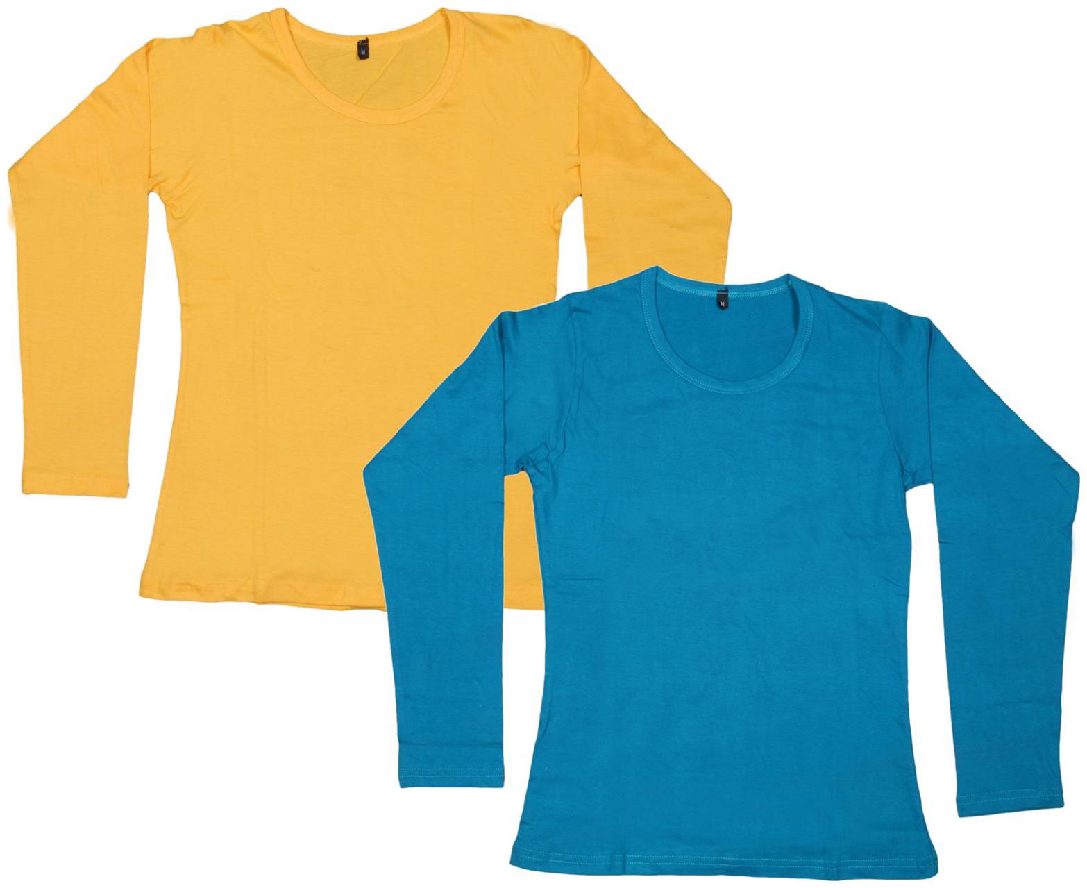 

Indiweaves Women Multi Regular fit Round neck Cotton T shirt