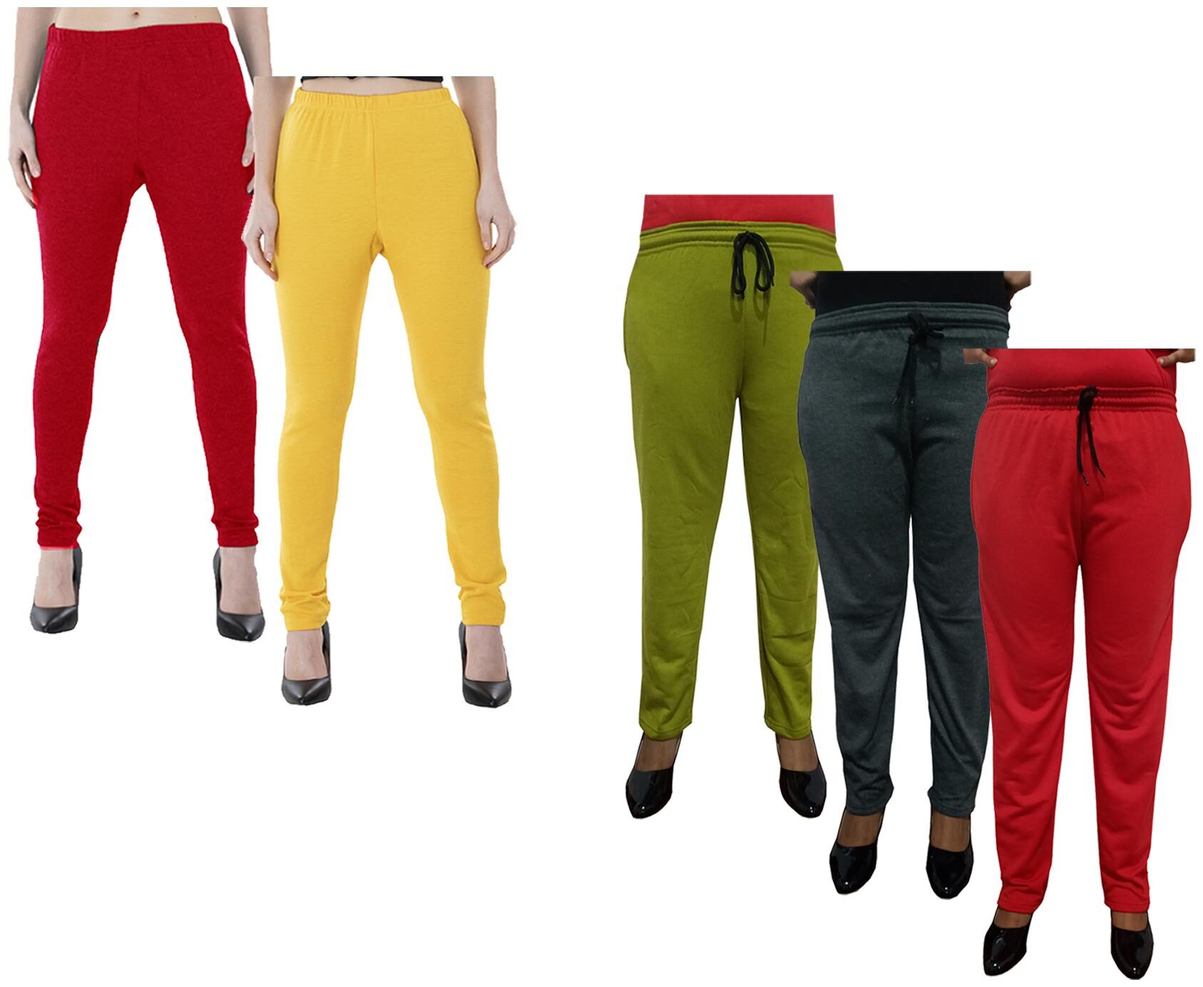 

Indiweaves Women Regular fit Fleece Solid Track pants - Multi