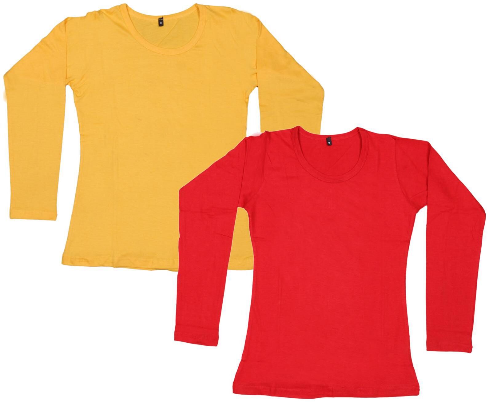 

Indiweaves Women Multi Regular fit Round neck Cotton T shirt