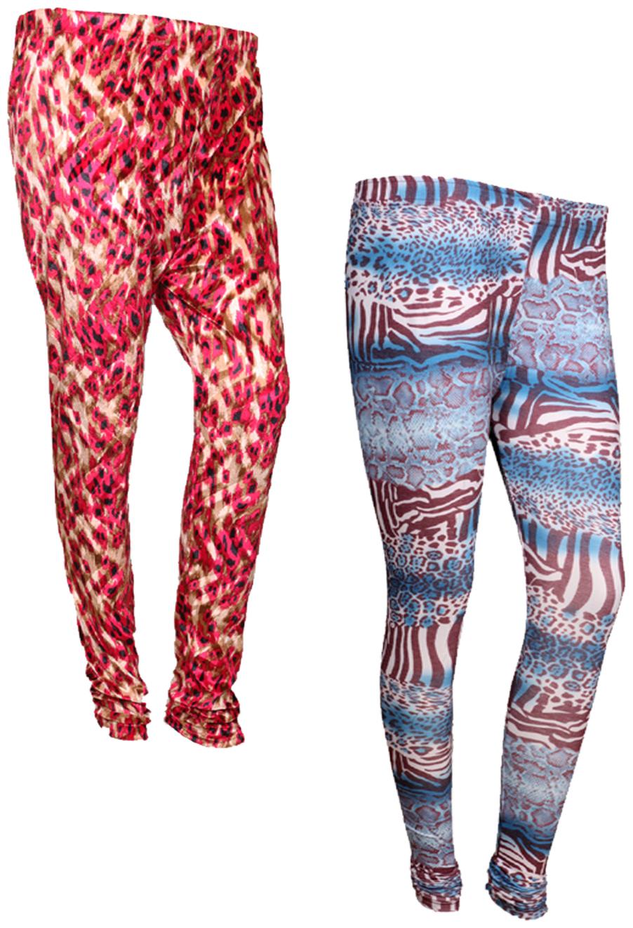 

IndiWeaves Women Cotton Printed Legging and Velvet Printed Leggings (Pack of 2)