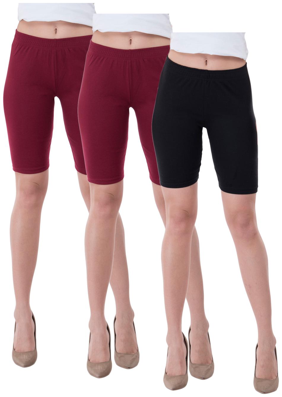

Indiweaves Women Solid Regular shorts - Multi