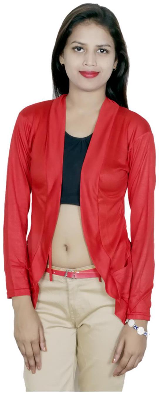 

Indiweaves Women Shrug - Red