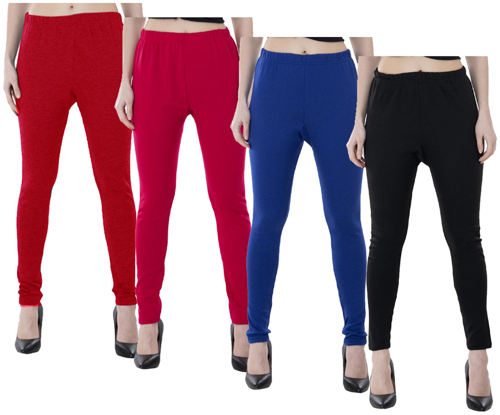 

IndiWeaves Women Warm Wollen Lycra Legging (Pack of 4)