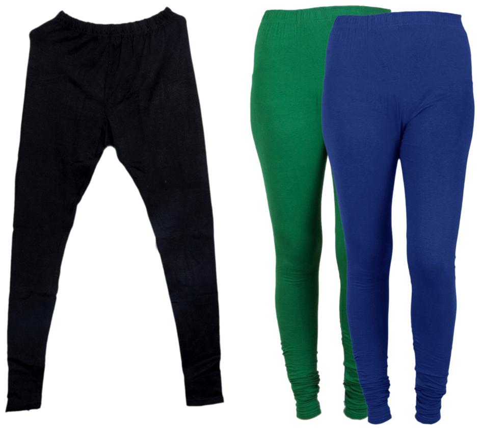 

IndiWeaves Women 1 Warm Wollen and 2 Cotton Lycra Tights (Set of- 3)