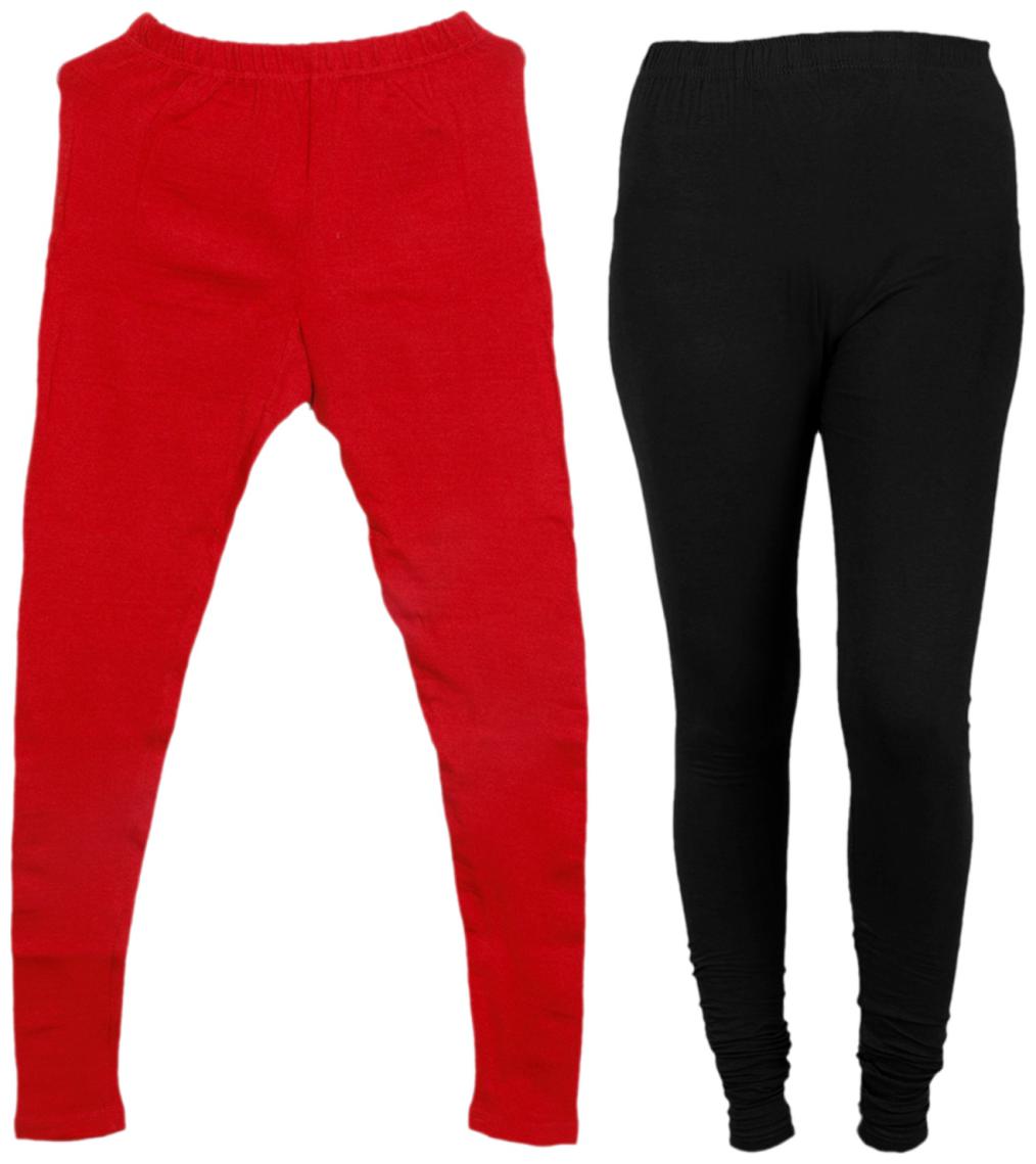 

IndiWeaves Women 1 Warm Wollen and 1 Cotton Lycra Tights (Set of- 2)