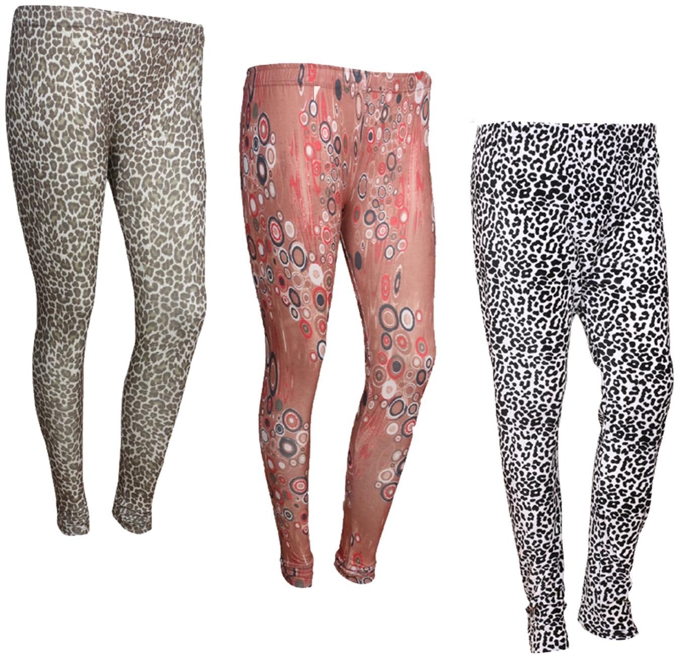 

IndiWeaves Women Cotton Printed Legging and Velvet Printed Leggings (Pack of 3)