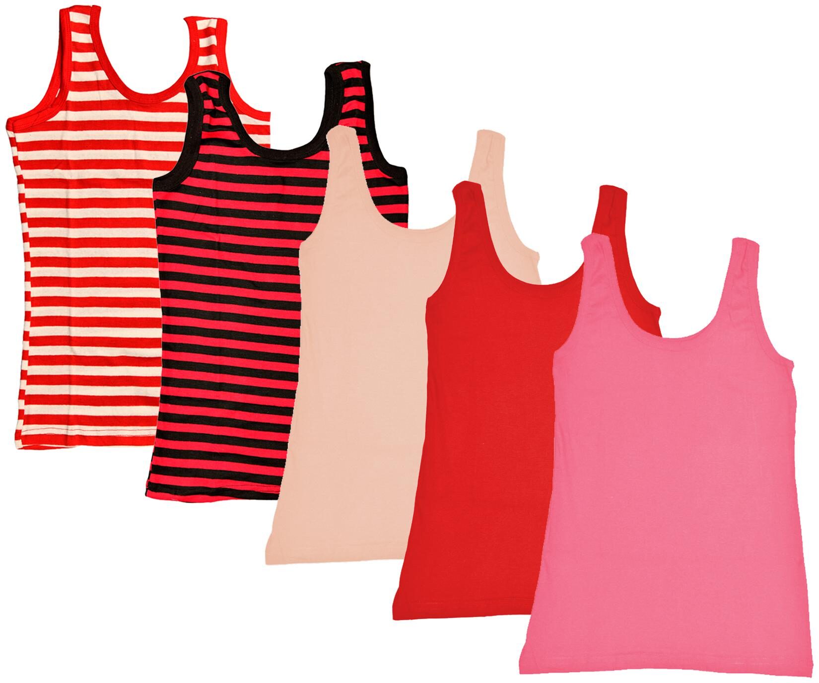 

Indiweaves Women Multi Regular fit U neck Cotton Tank top