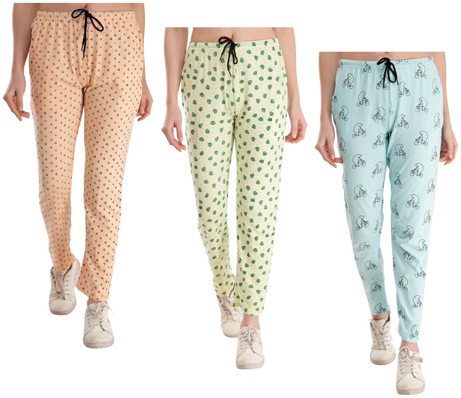

Indiweaves Women Regular fit Cotton Printed Track pants - Multi
