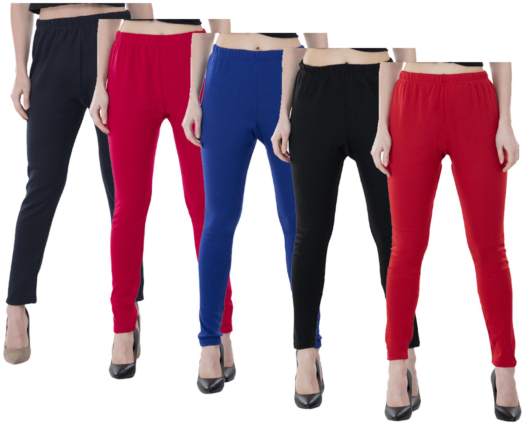 

IndiWeaves Women Warm Wollen Lycra Legging (Pack of 5)