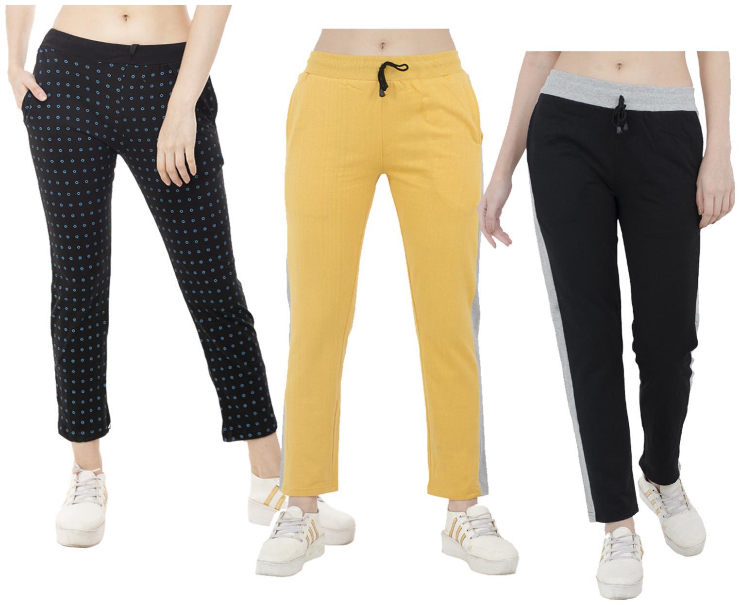 

Indiweaves Women Regular fit Polyester Printed Track pants - Multi