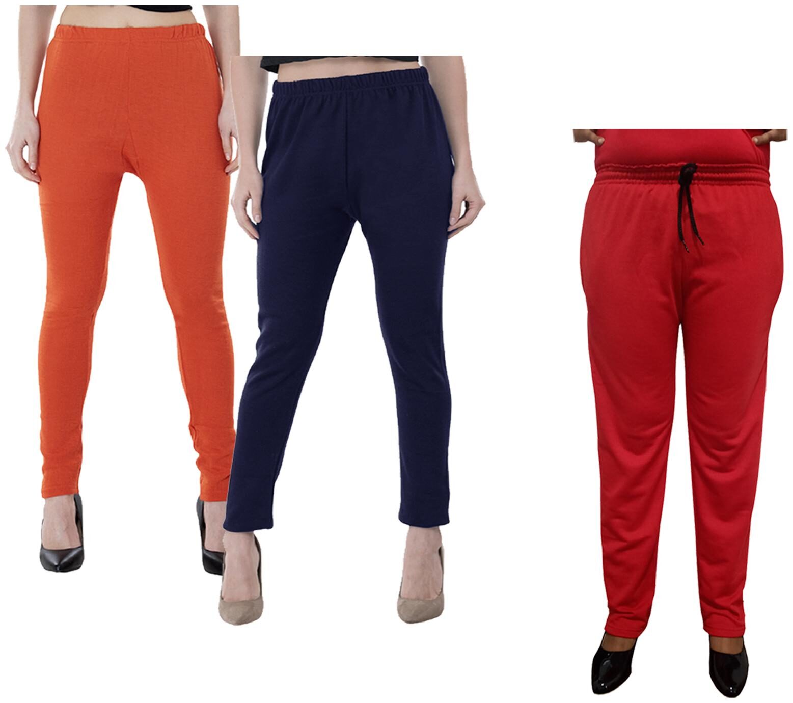 

Indiweaves Women Regular fit Fleece Solid Track pants - Multi
