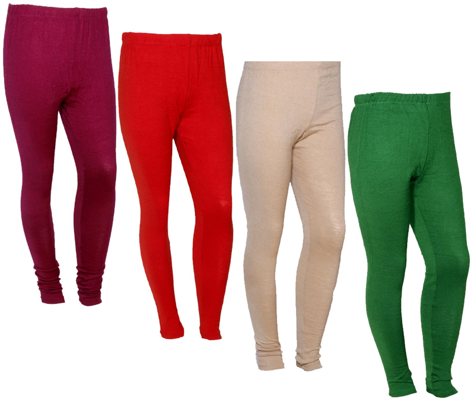 

IndiWeaves Women Warm Wollen Lycra Legging (Pack of 4)