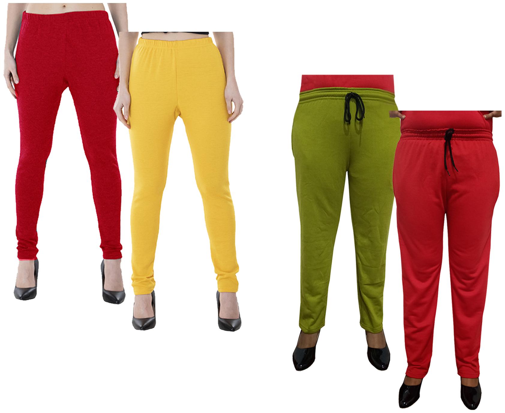 

Indiweaves Women Regular fit Fleece Solid Track pants - Multi