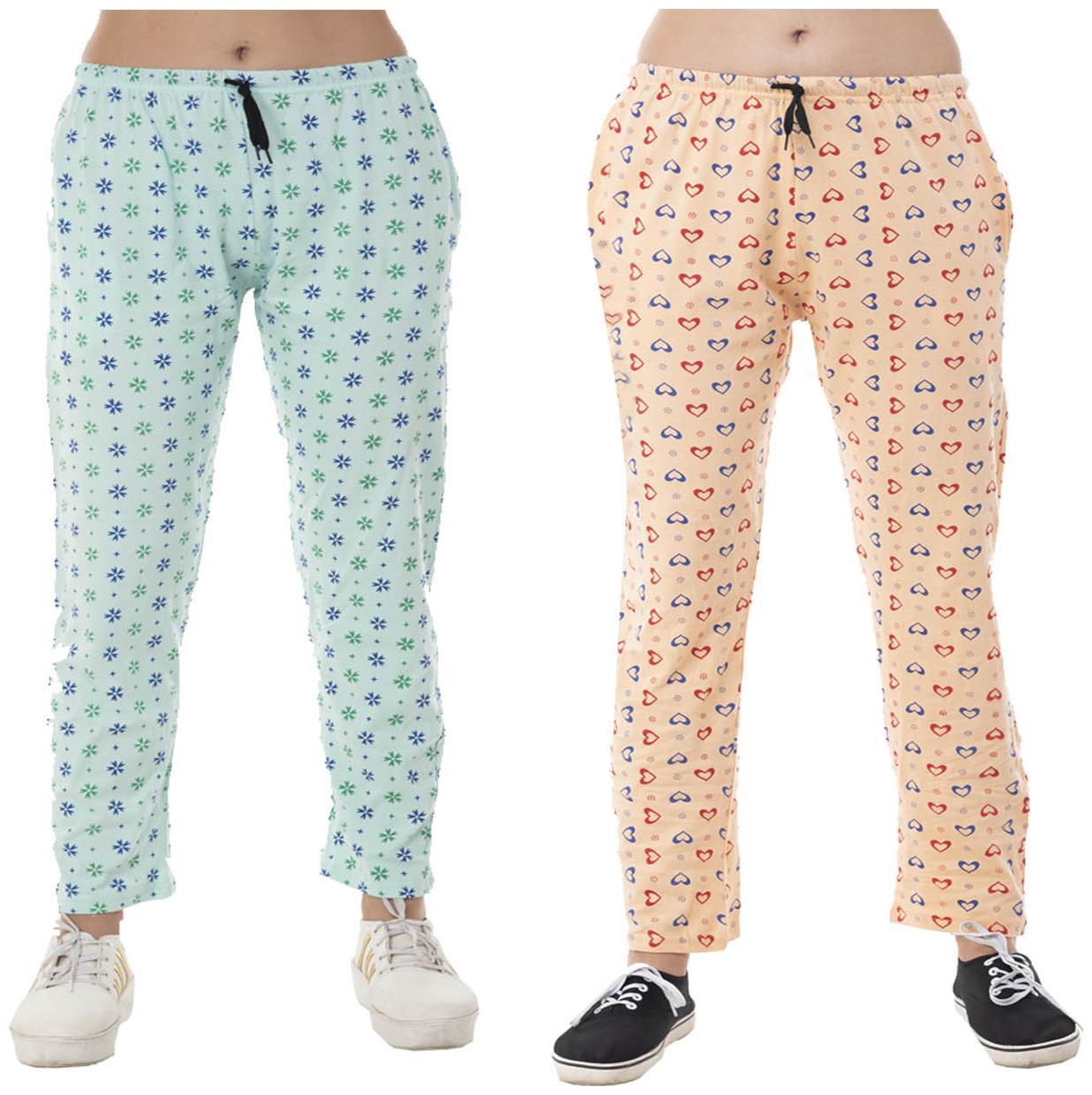 

Indiweaves Women Regular fit Cotton Printed Track pants - Multi