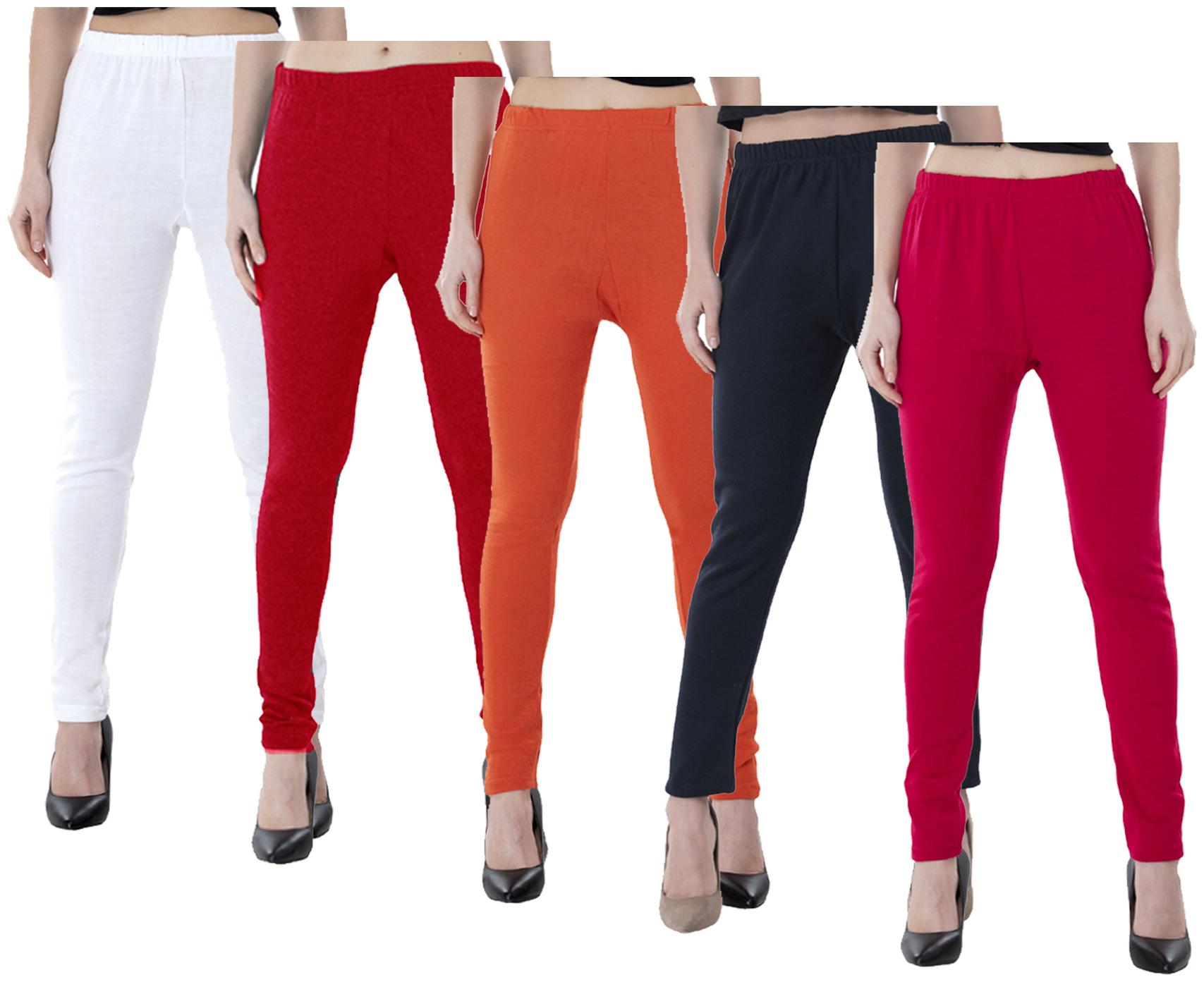 

IndiWeaves Women Warm Wollen Lycra Legging (Pack of 5)