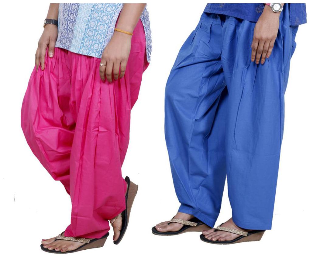 

Indiweaves Cotton Patiala - Multi