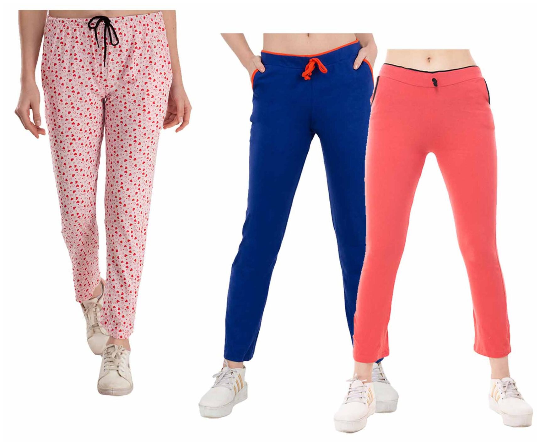 

Indiweaves Women Regular fit Cotton Printed Track pants - Multi