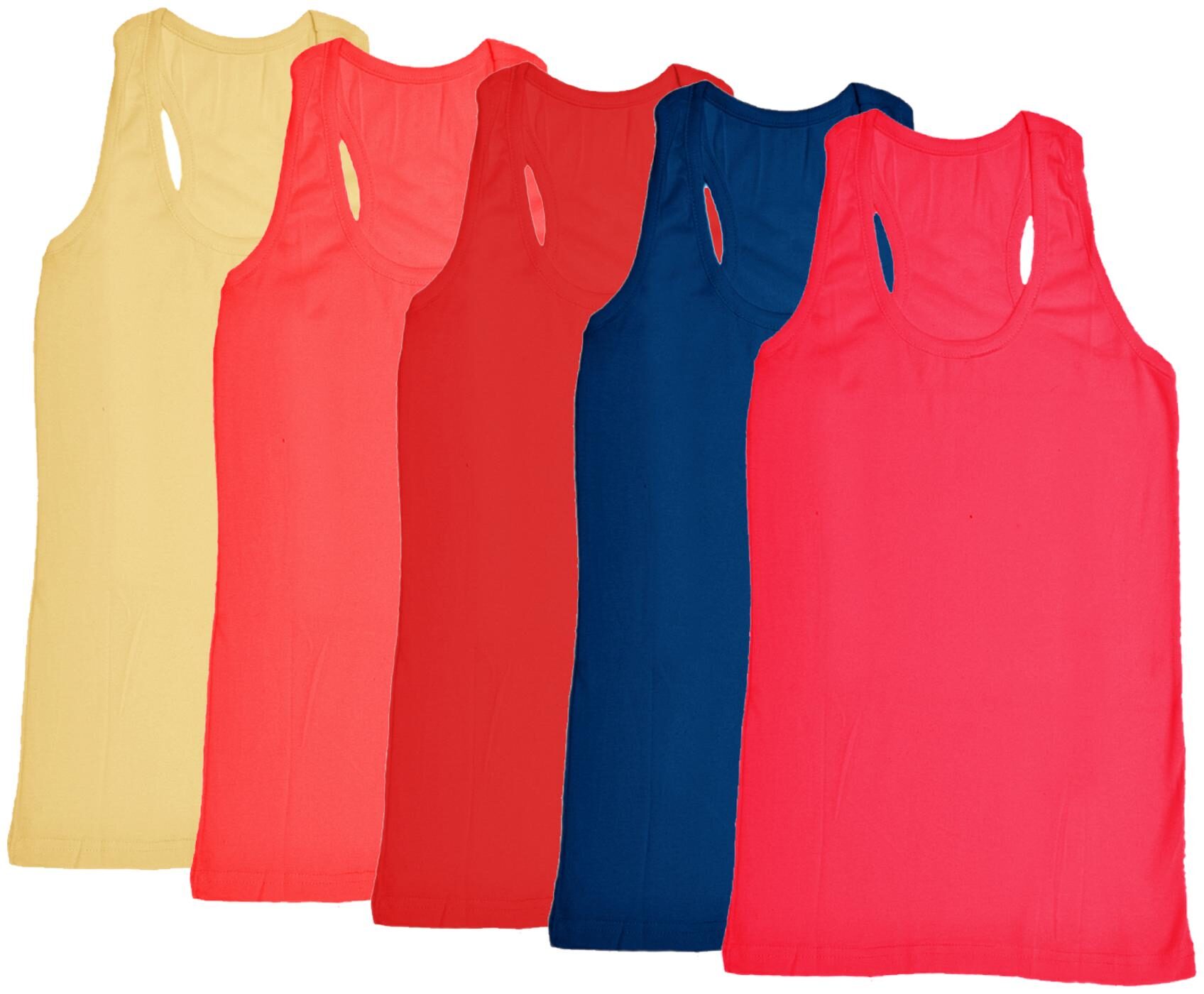 

Indiweaves Women Multi Regular fit Round neck Cotton Tank top