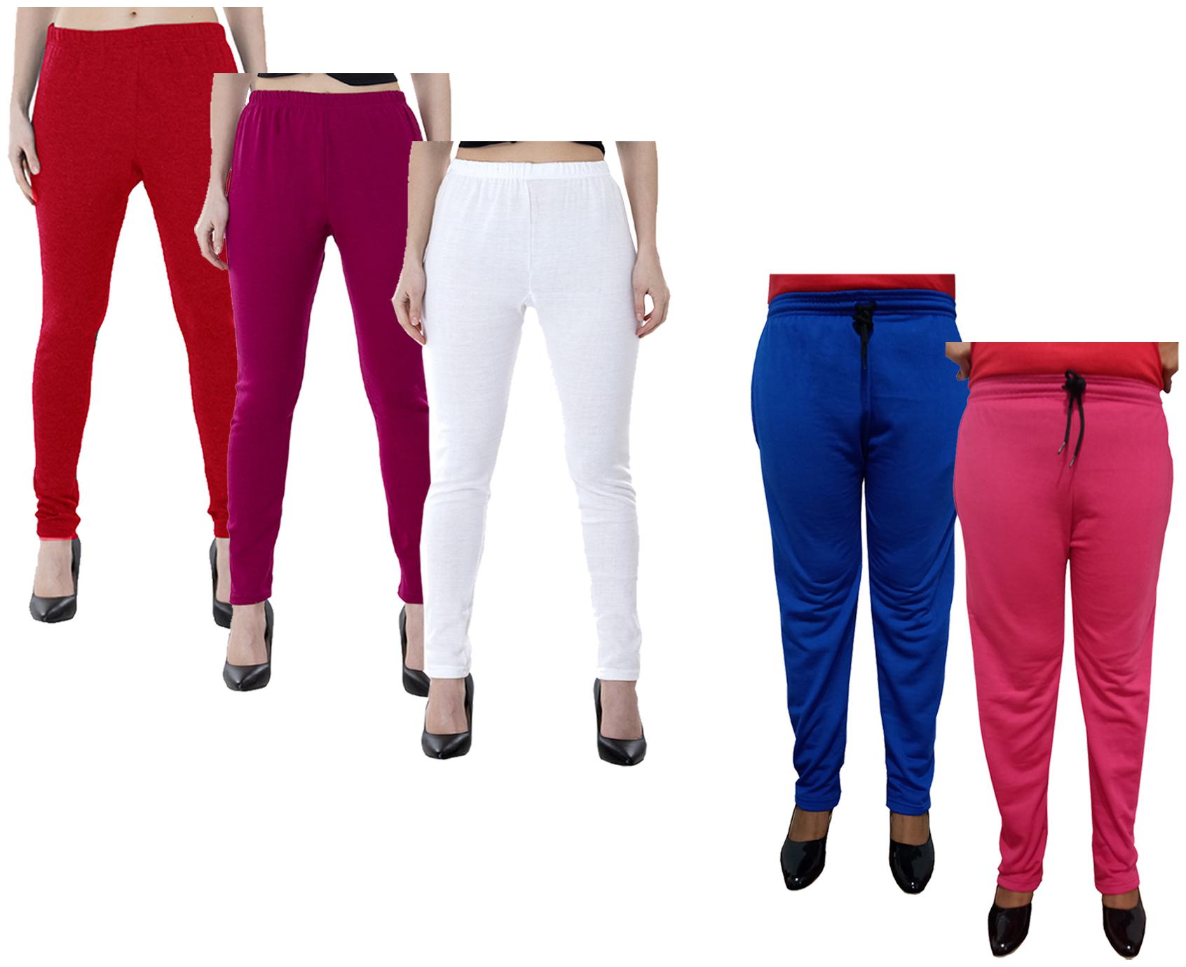 

Indiweaves Women Regular fit Fleece Solid Track pants - Multi