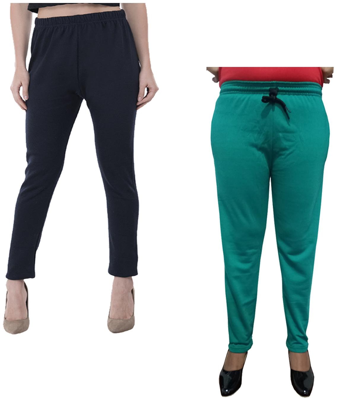 

Indiweaves Women Regular fit Fleece Solid Track pants - Multi