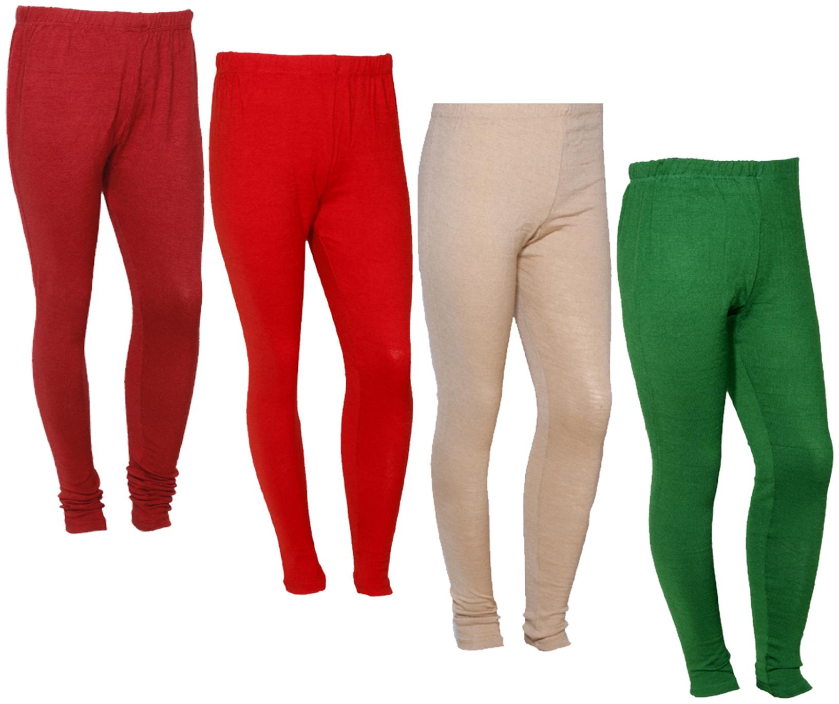 

IndiWeaves Women Warm Wollen Lycra Legging (Pack of 4)