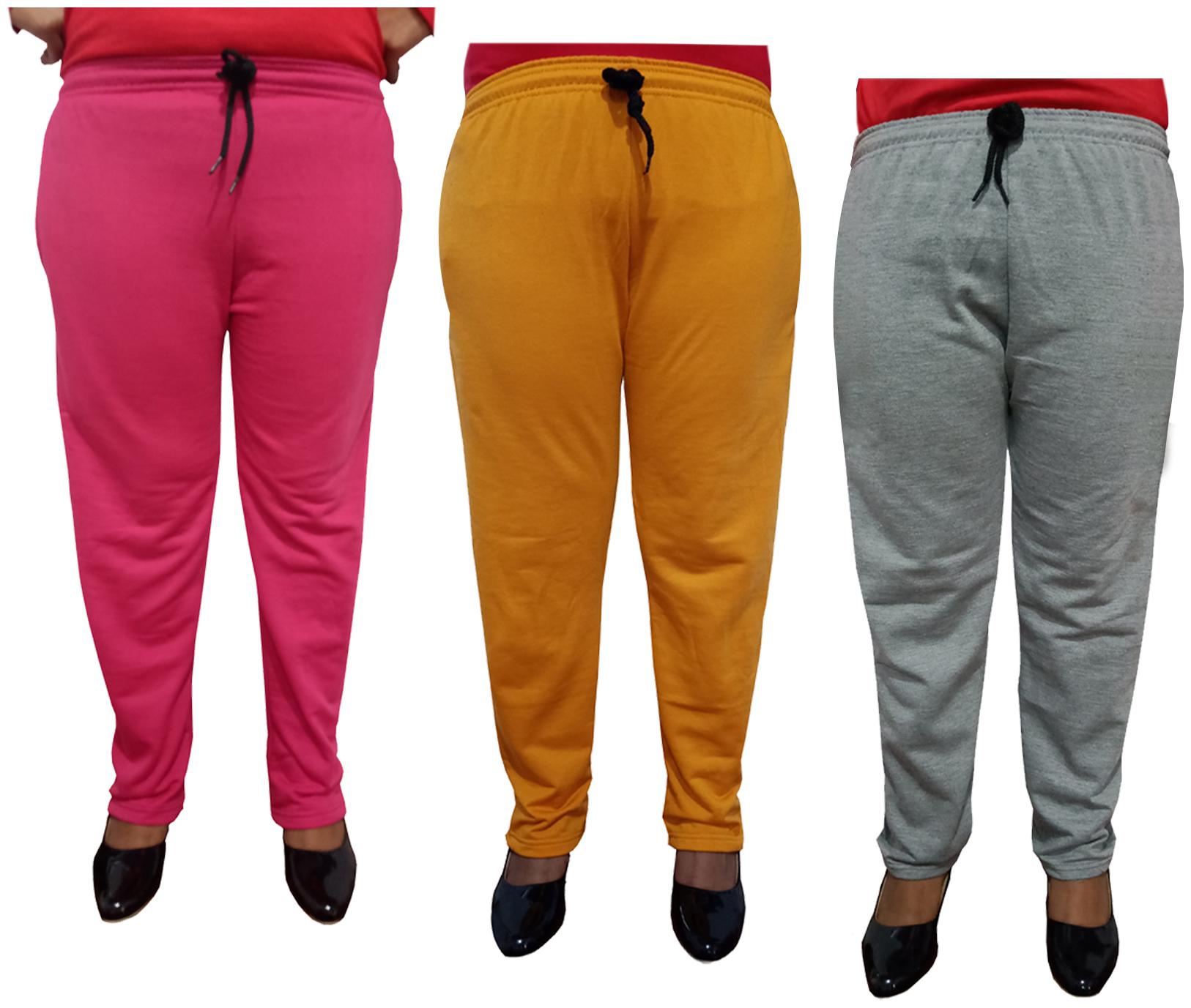 

Indiweaves Women Regular fit Fleece Solid Track pants - Multi