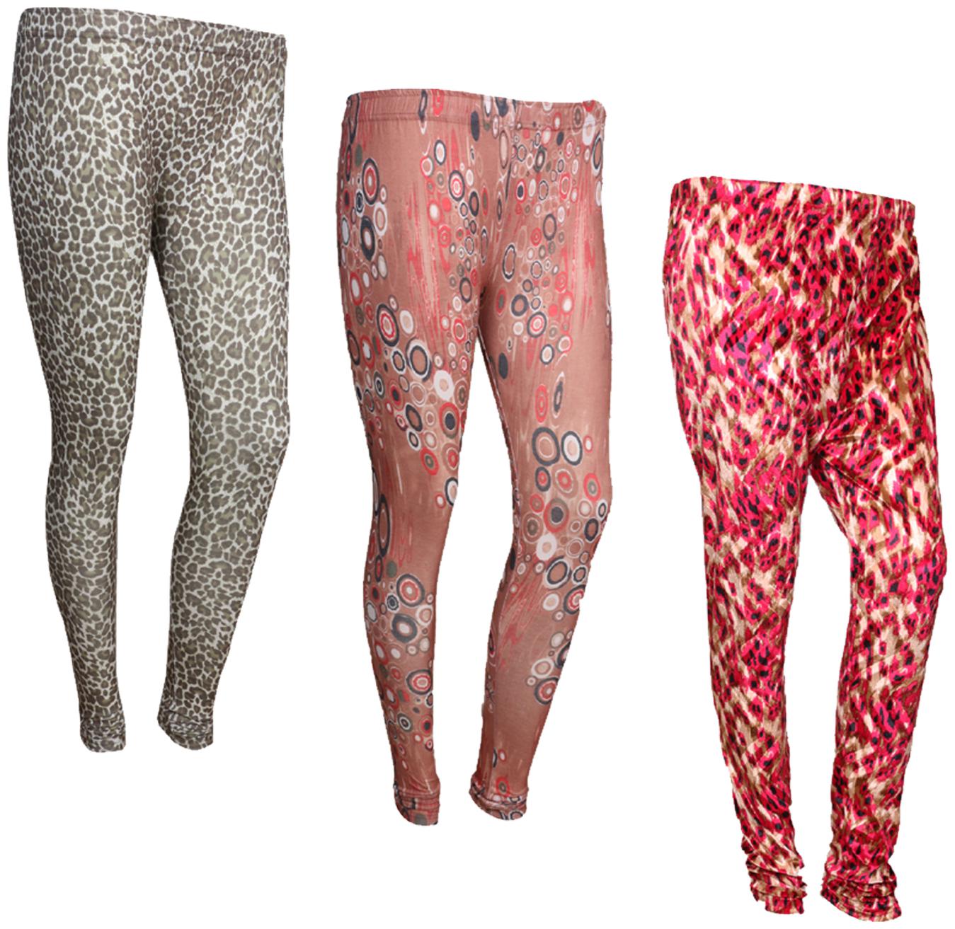 

IndiWeaves Women Cotton Printed Legging and Velvet Printed Leggings (Pack of 3)