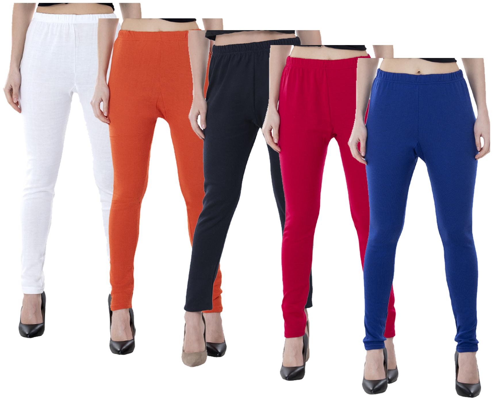 

IndiWeaves Women Warm Wollen Lycra Legging (Pack of 5)