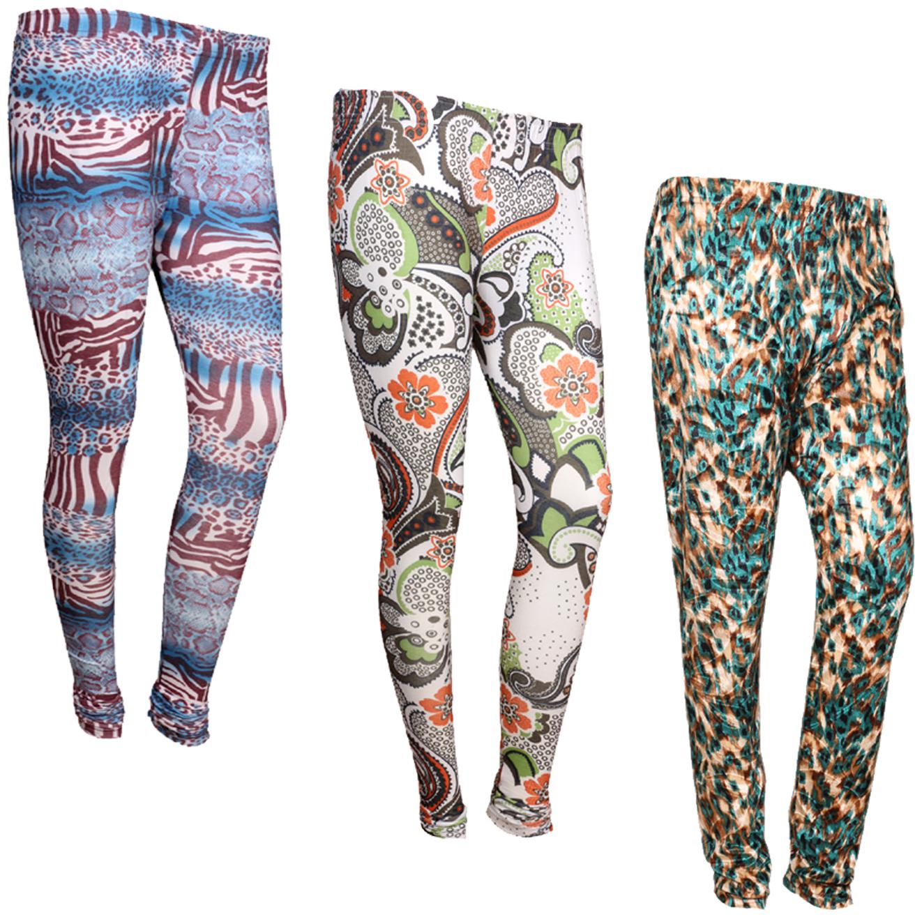 

IndiWeaves Women Cotton Printed Legging and Velvet Printed Leggings (Pack of 3)