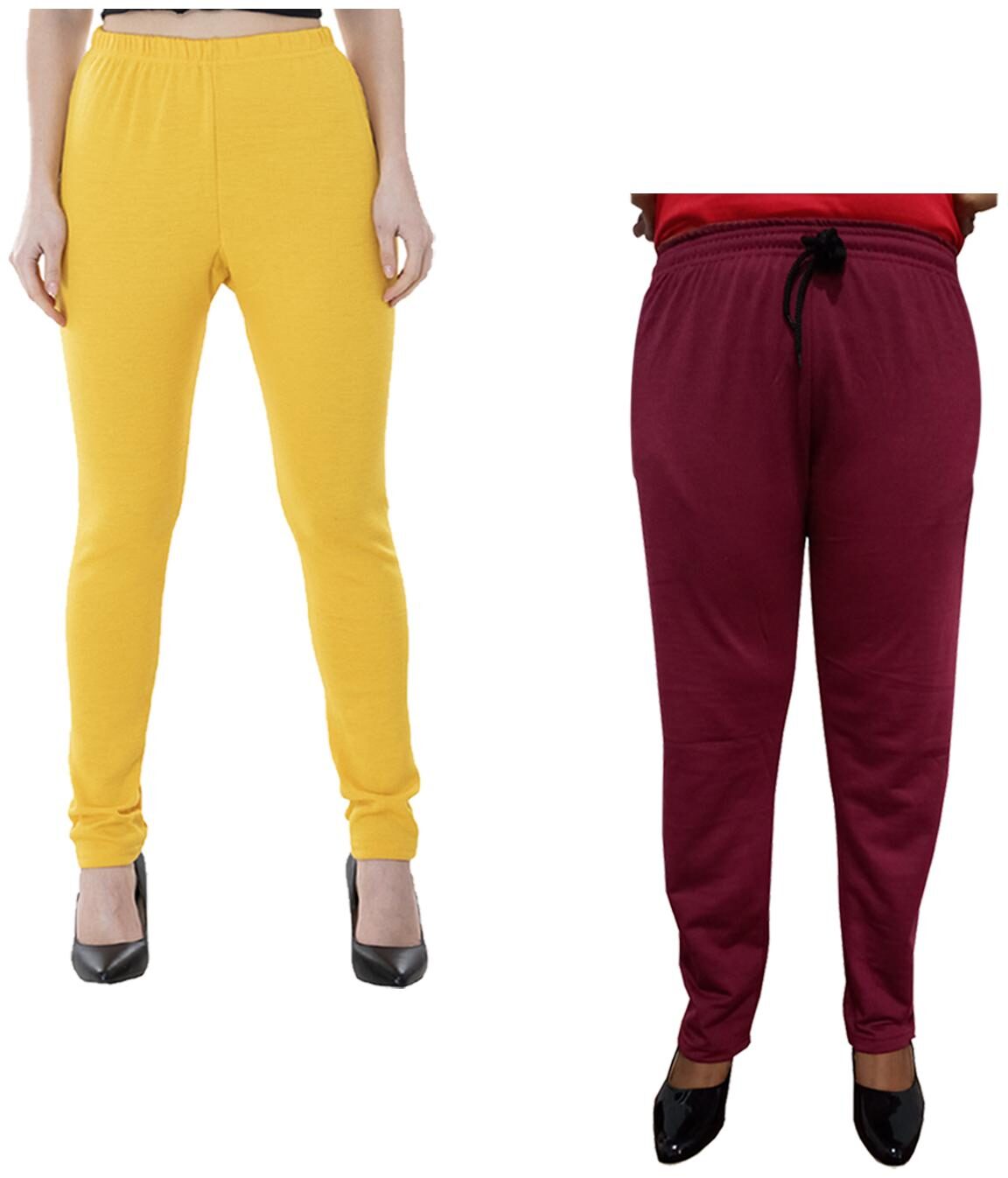 

Indiweaves Women Regular fit Fleece Solid Track pants - Multi