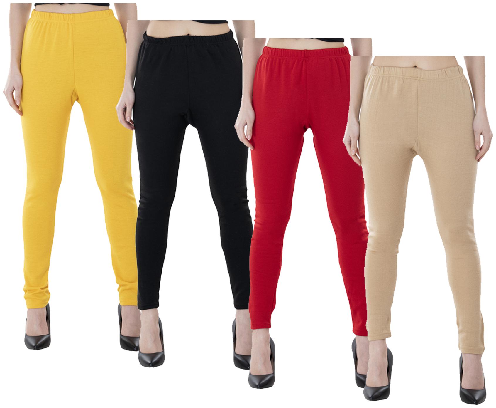 

IndiWeaves Women Warm Wollen Lycra Legging (Pack of 4)