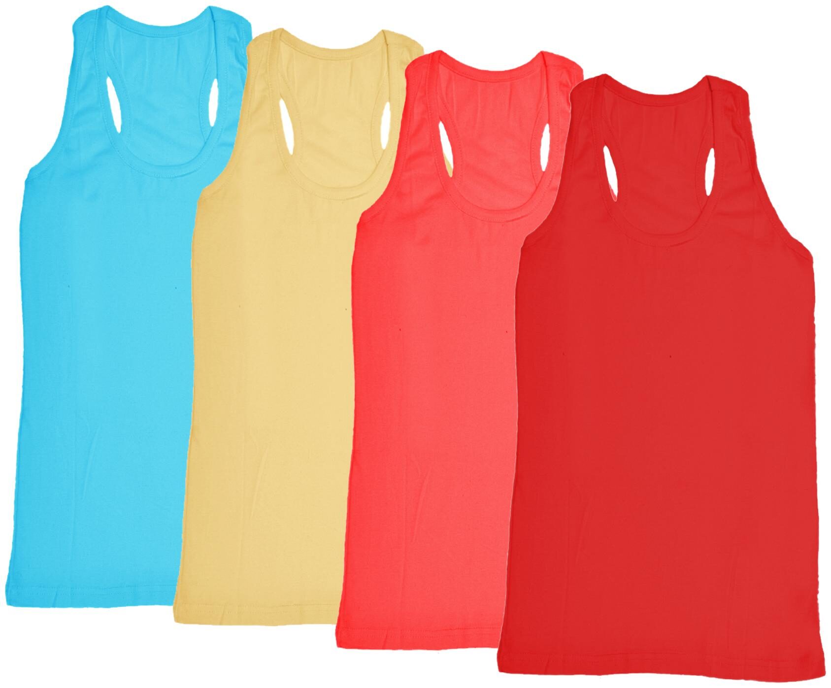 

Indiweaves Women Multi Regular fit Round neck Cotton Tank top