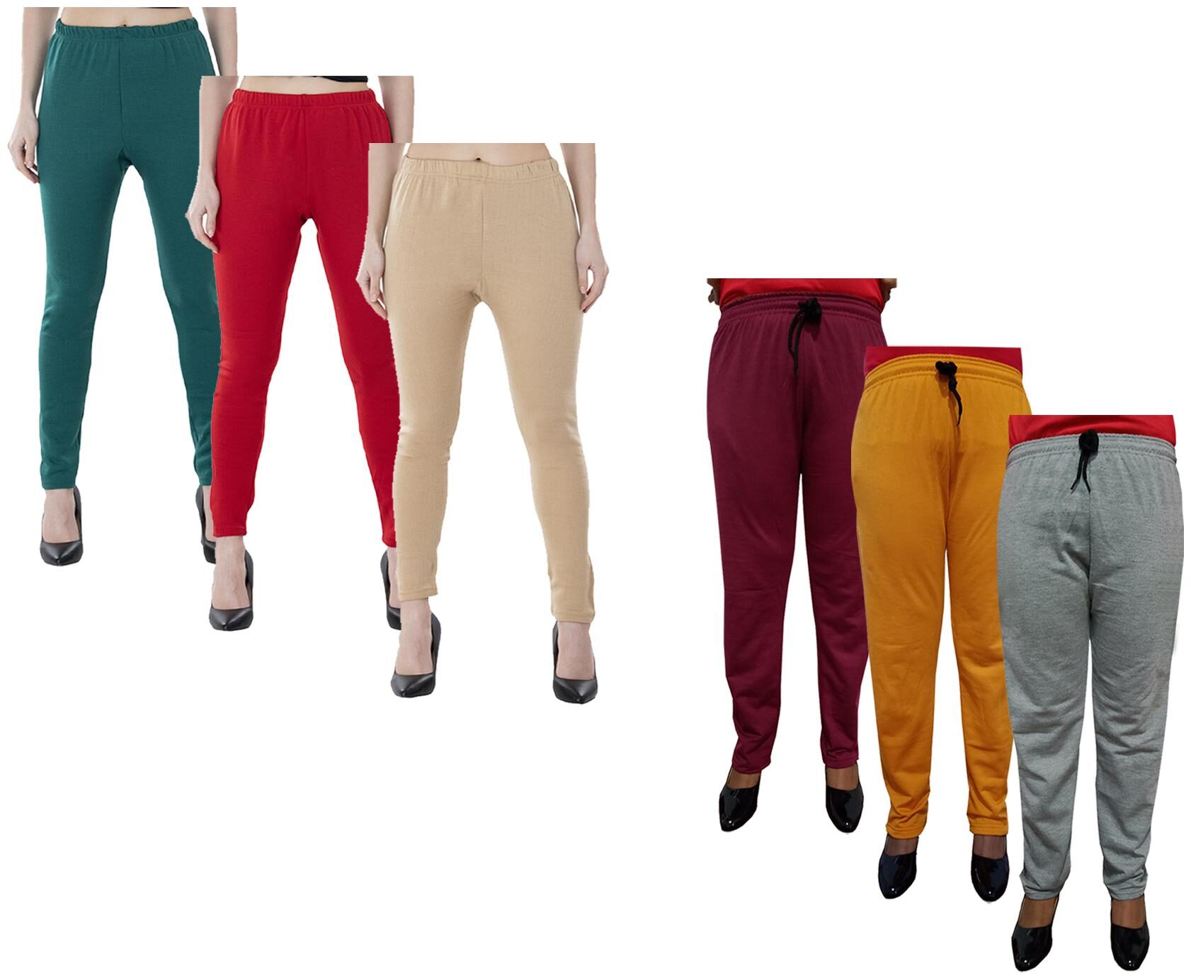 

Indiweaves Women Regular fit Fleece Solid Track pants - Multi