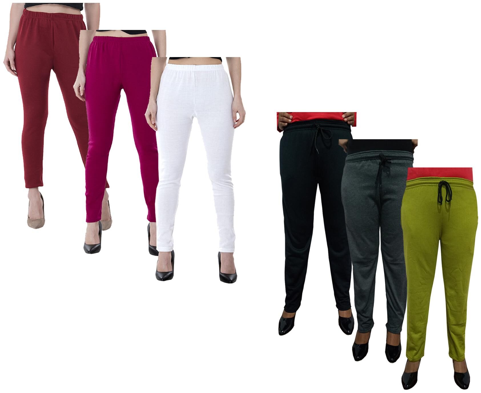 

Indiweaves Women Regular fit Fleece Solid Track pants - Multi