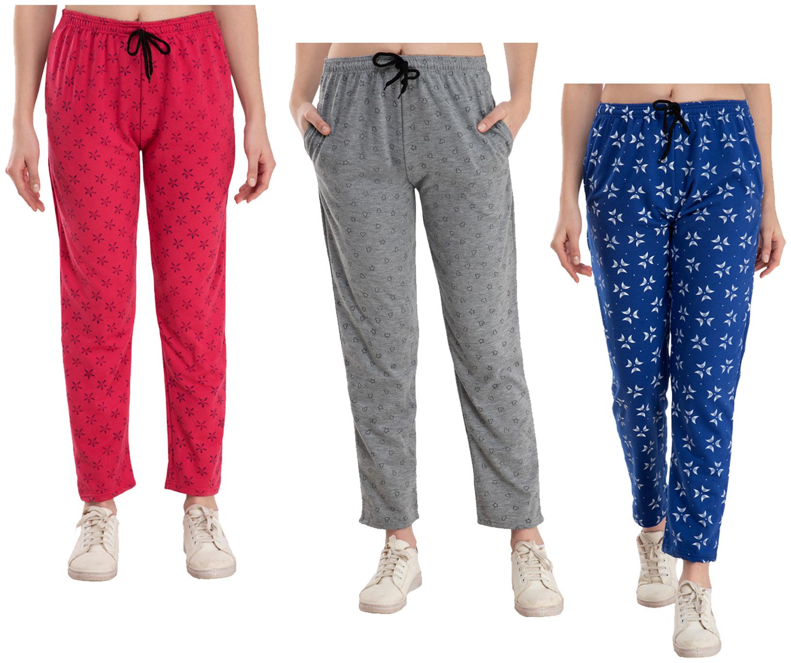 

Indiweaves Women Regular fit Fleece Printed Track pants - Multi