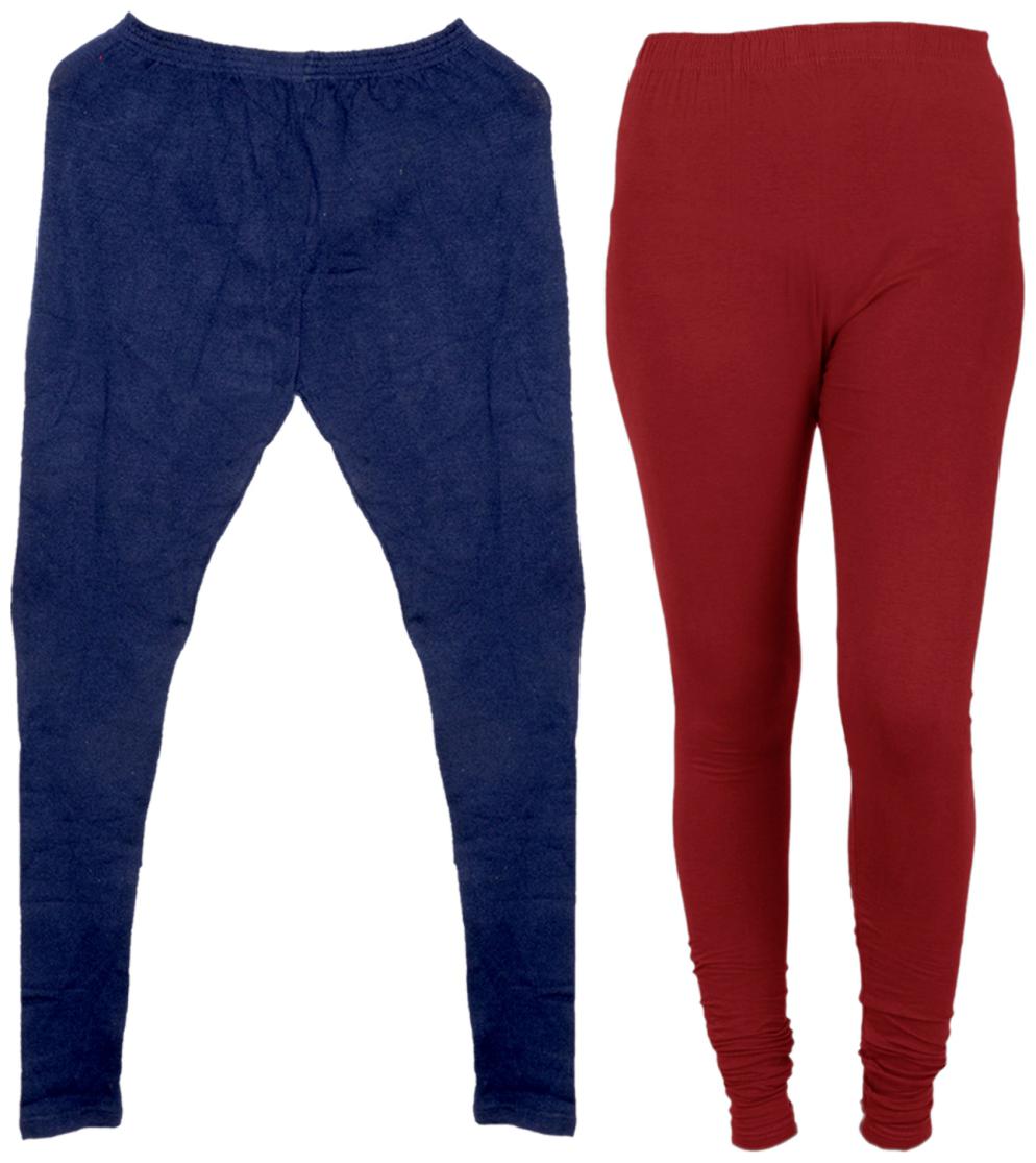 

IndiWeaves Women 1 Warm Wollen and 1 Cotton Lycra Tights (Set of- 2)