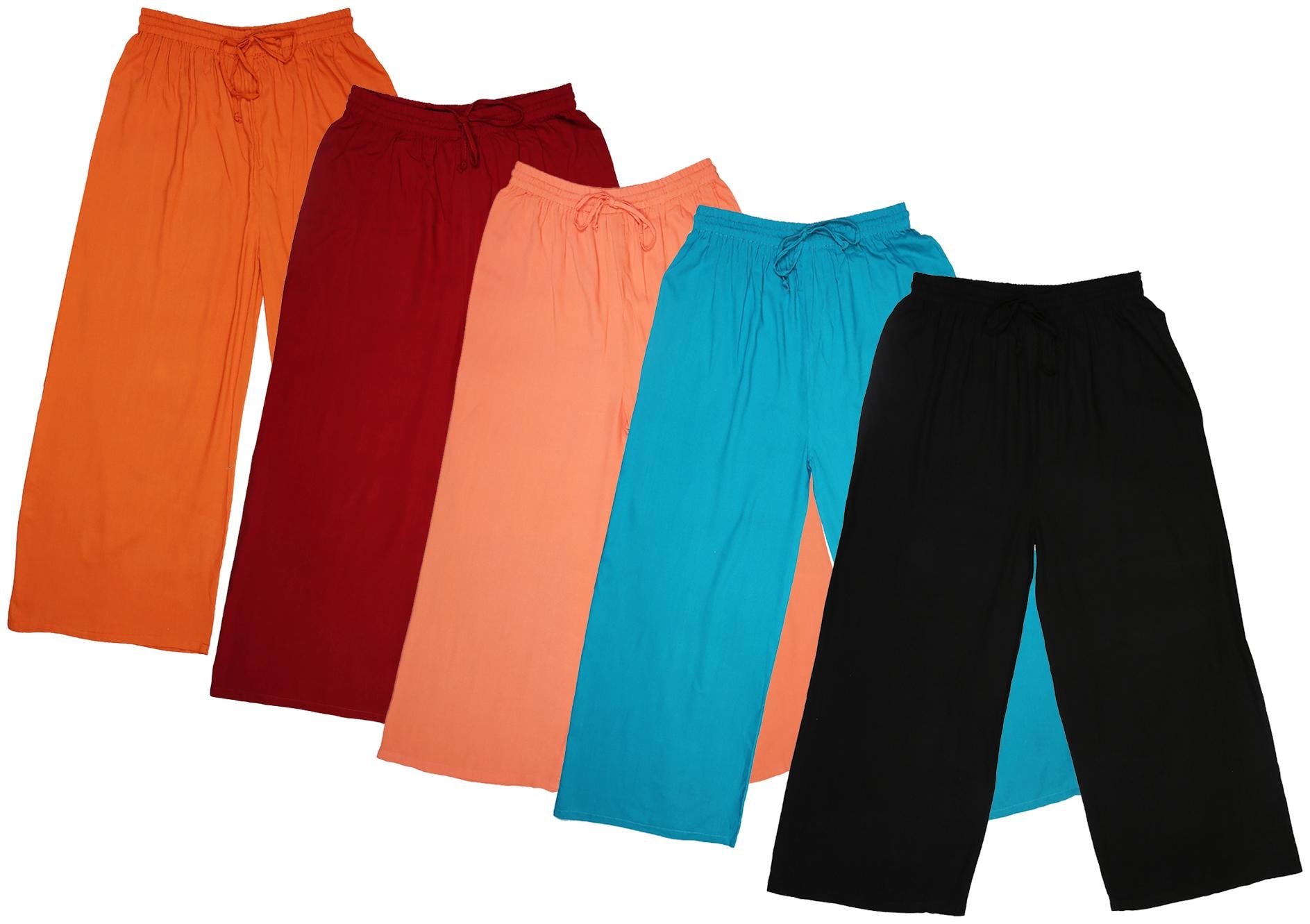 

Indiweaves Multi Solid Straight Palazzo