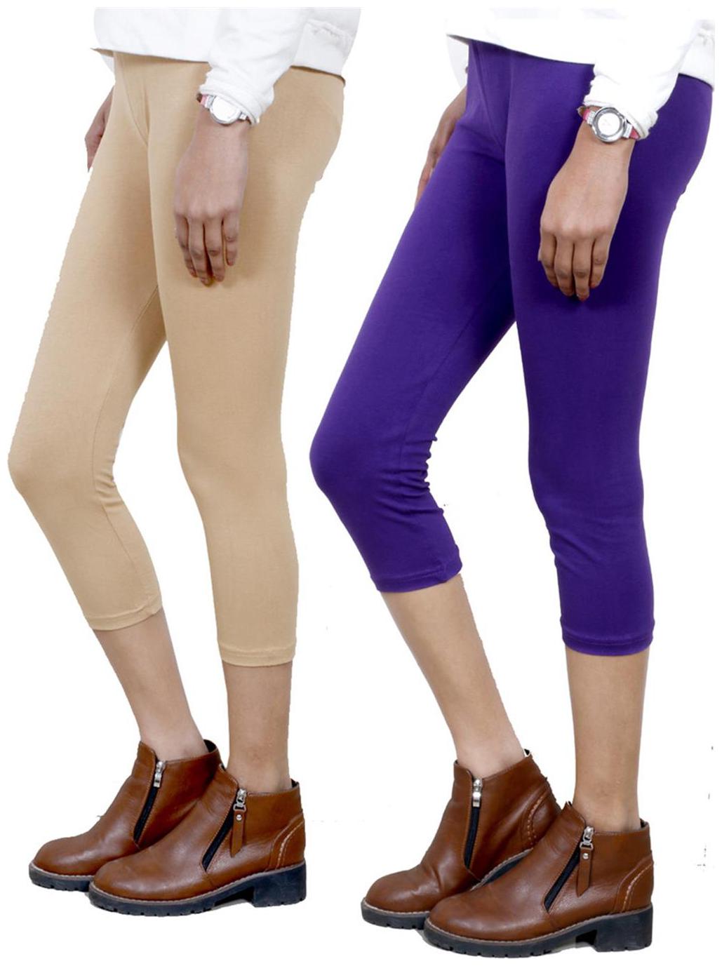 

IndiWeaves Women Cotton Capri Combo-2