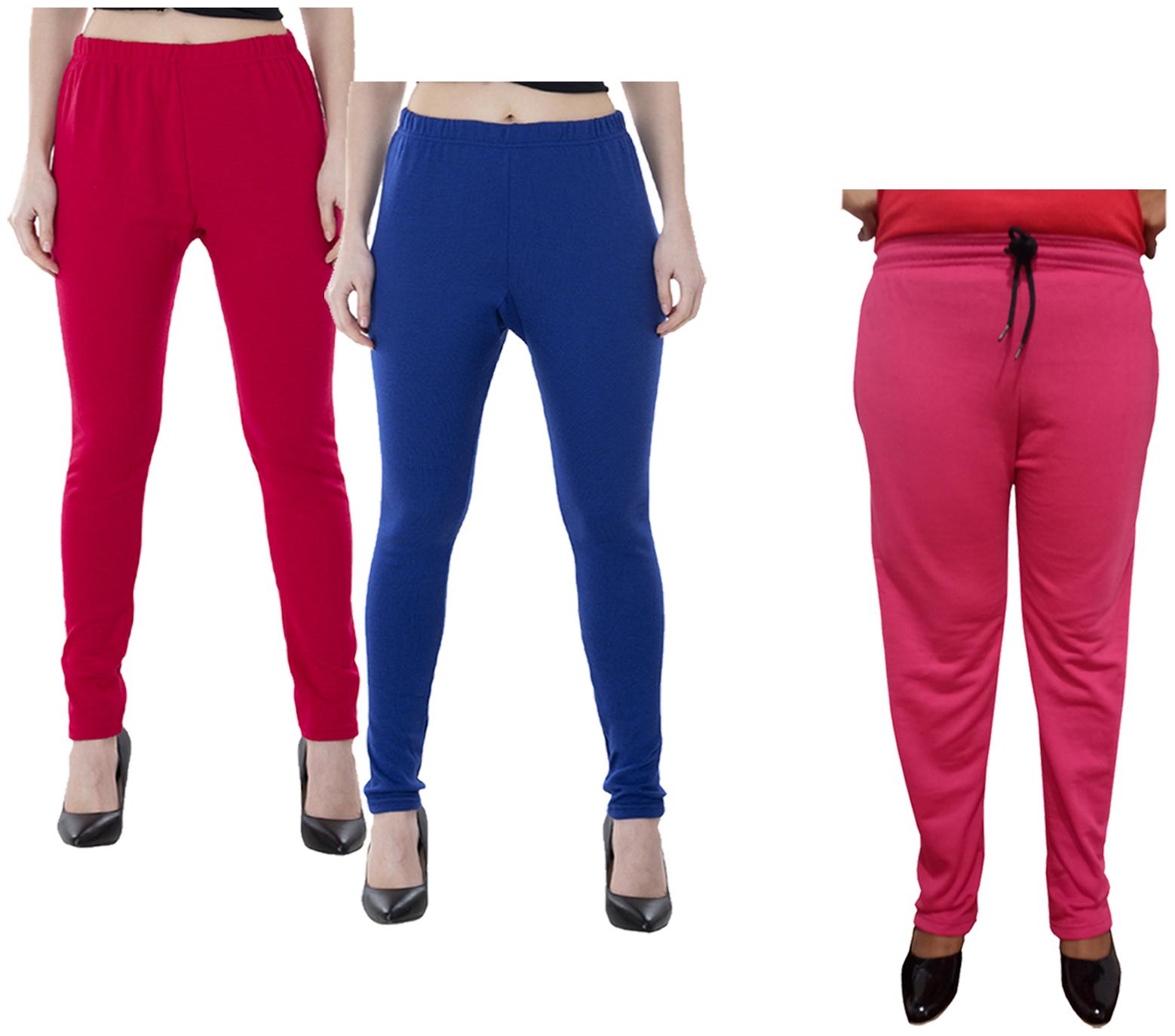 

Indiweaves Women Regular fit Fleece Solid Track pants - Multi